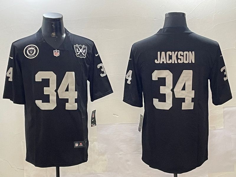 Men Oakland Raiders #34 Jackson Second generation 2024 Nike Limited NFL Jersey style 01083->oakland raiders->NFL Jersey